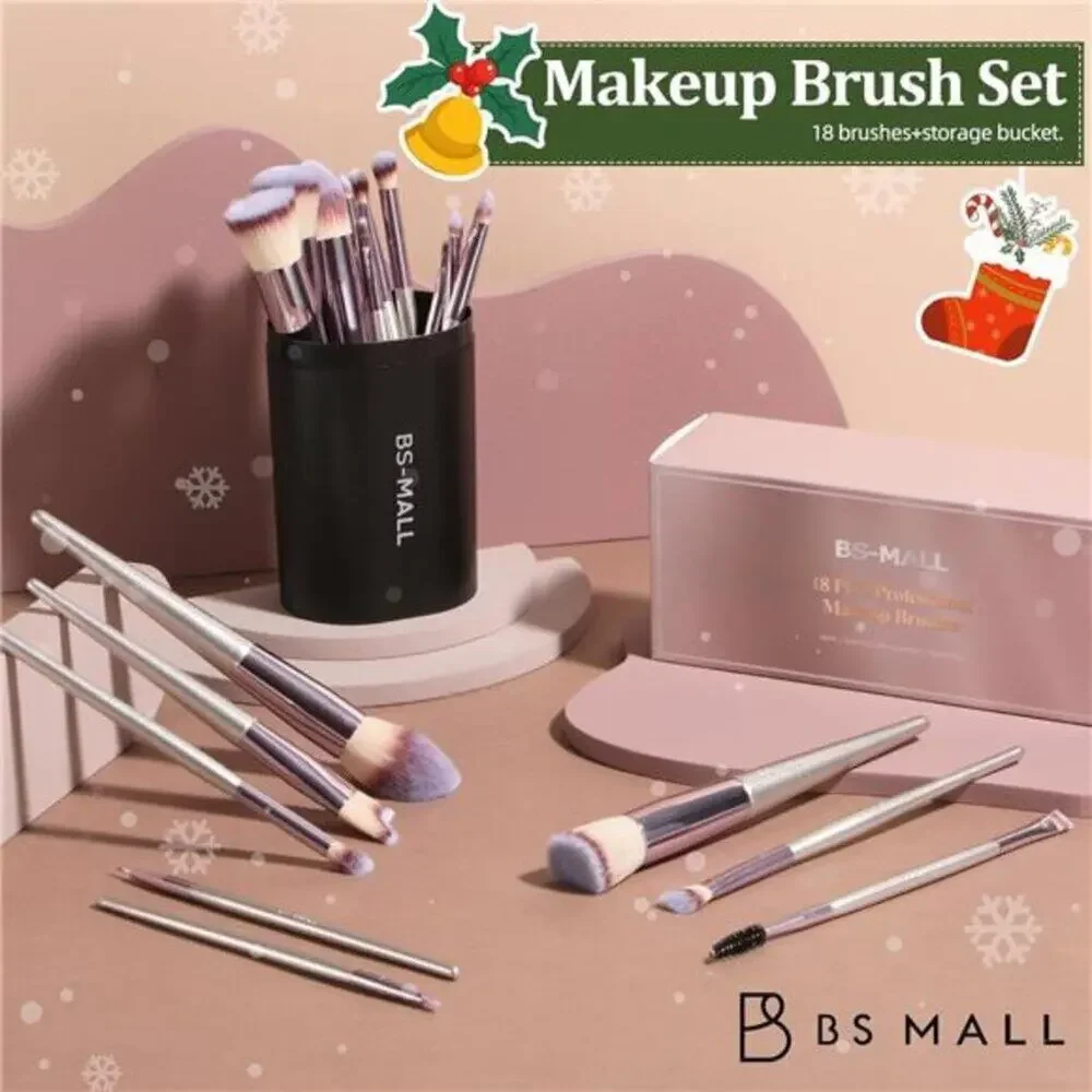 Makeup Brush Set 18 Pcs Premium Synthetic Foundation Powder Concealers